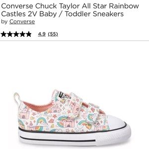 Converse Rainbow Castles Toddler Sneakers size 4 New in box